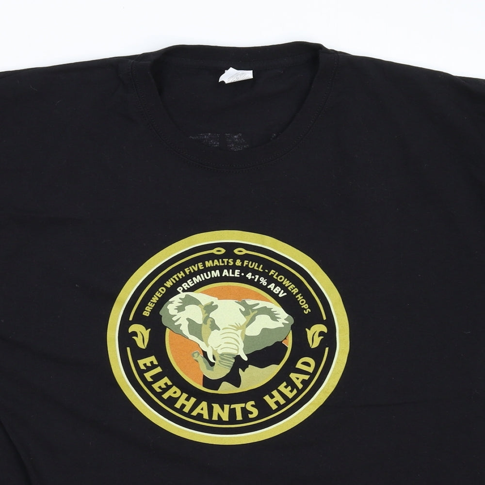 Fruit of the Loom Mens Black    T-Shirt Size XL