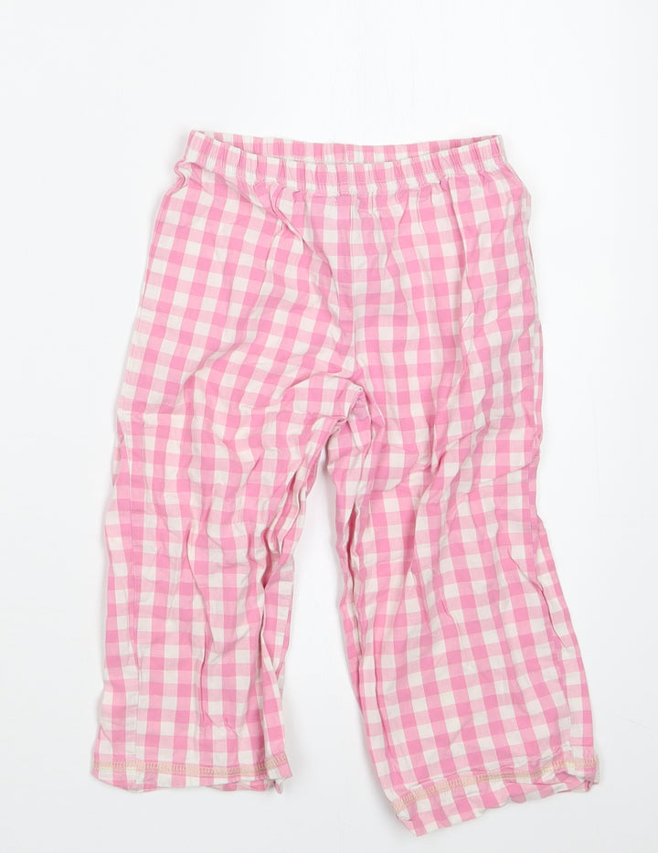 George Girls Pink Check Capri Pyjama Pants Size 2-3 Years