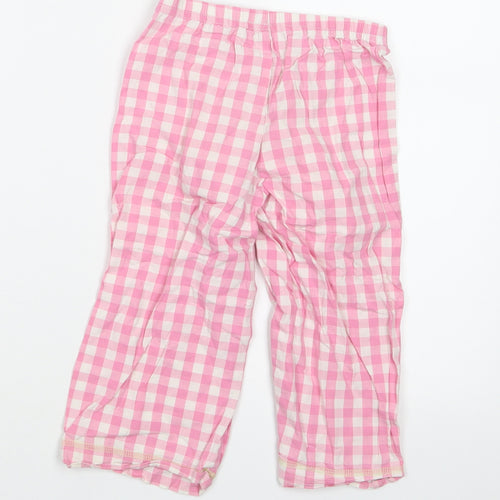 George Girls Pink Check  Capri Pyjama Pants Size 2-3 Years