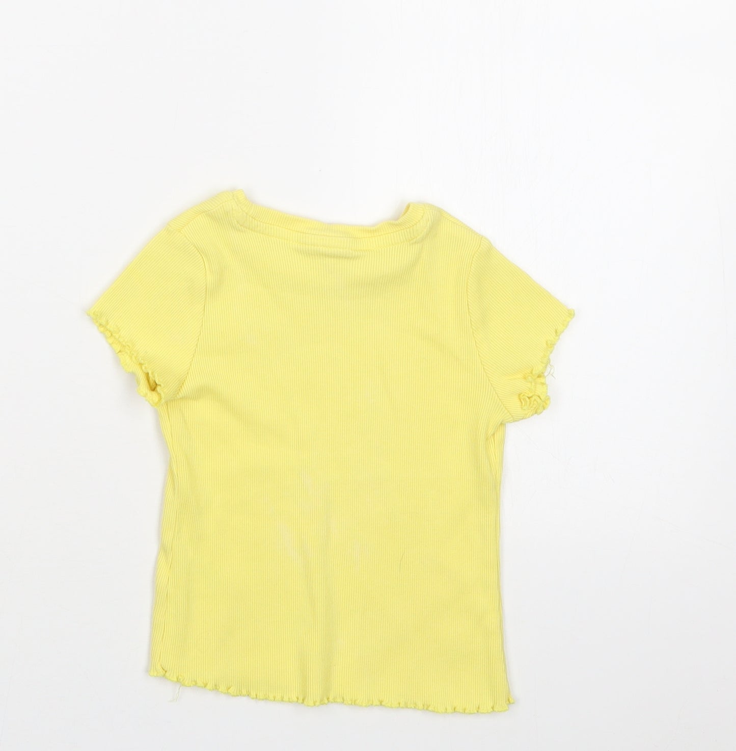George Girls Yellow   Basic T-Shirt Size 18-24 Months