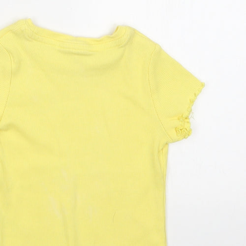 George Girls Yellow   Basic T-Shirt Size 18-24 Months