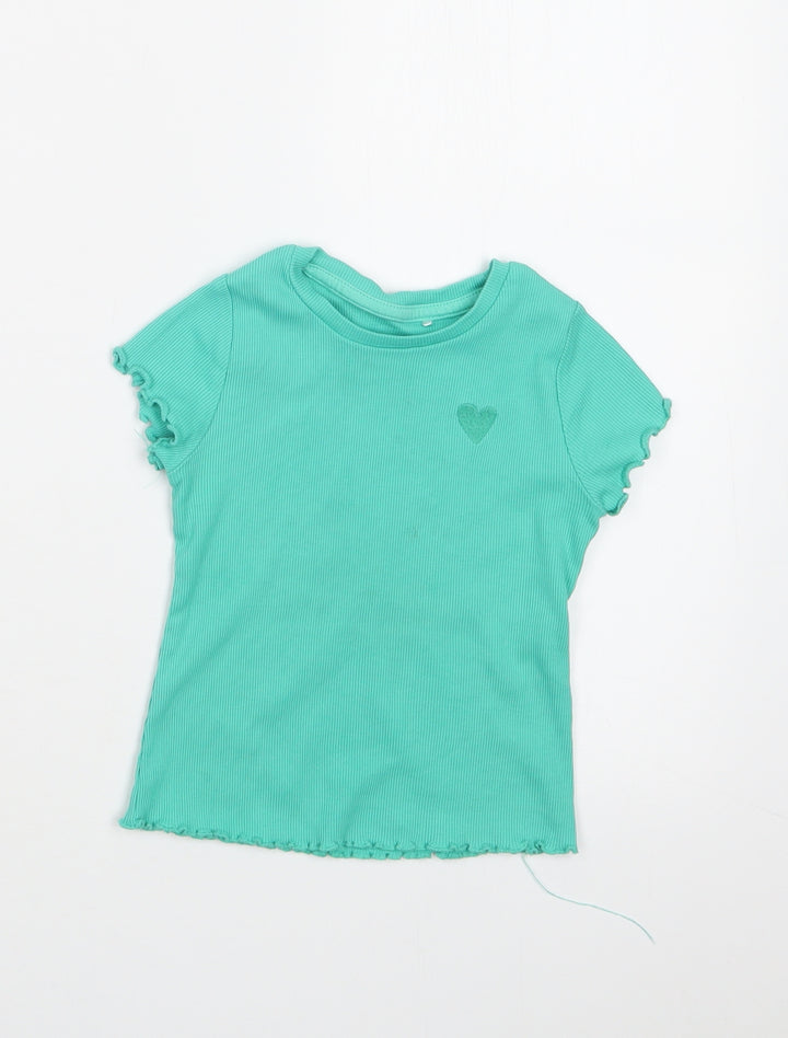George Girls Green   Basic T-Shirt Size 18-24 Months