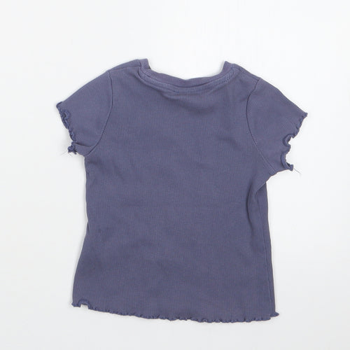 George Girls Purple   Basic T-Shirt Size 18-24 Months