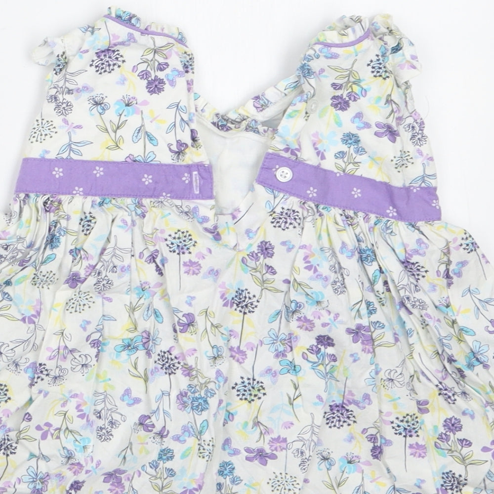 Pumpkin Patch Girls Purple Floral  T-Shirt Dress  Size 3-6 Months