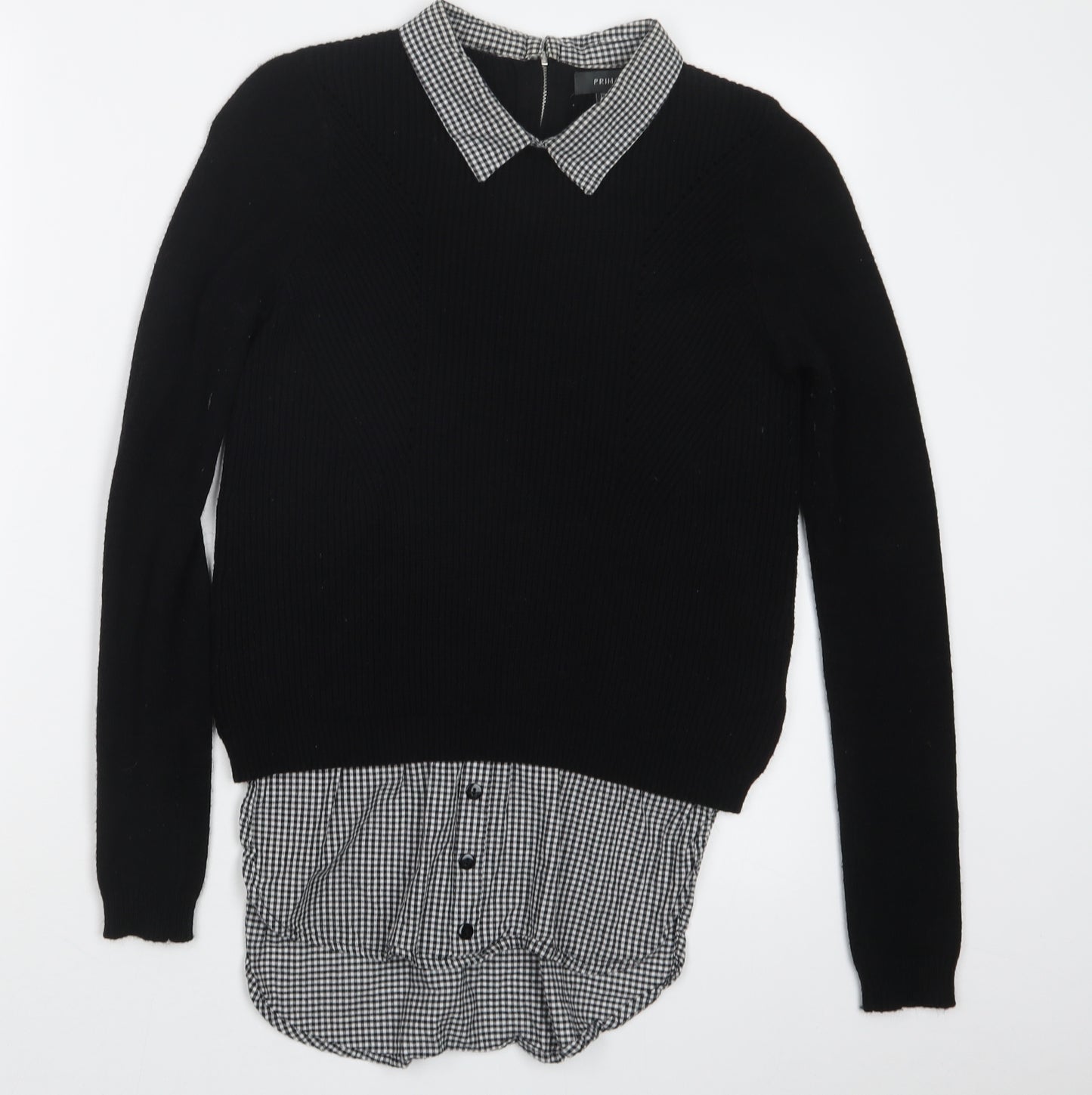 Primark Womens Black  Knit Pullover Jumper Size 8