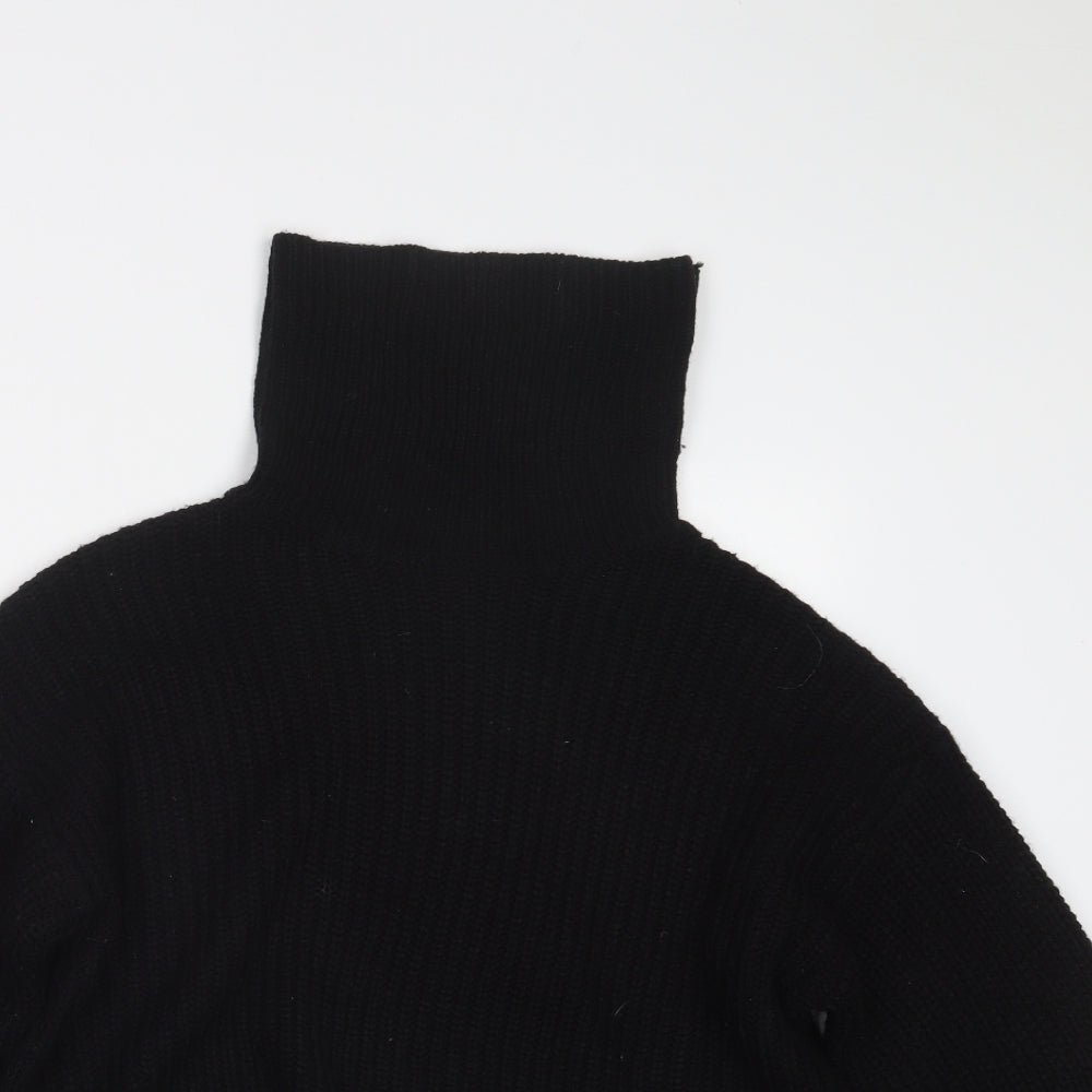 Missguided Womens Black  Knit Pullover Jumper Size S  - Cropped