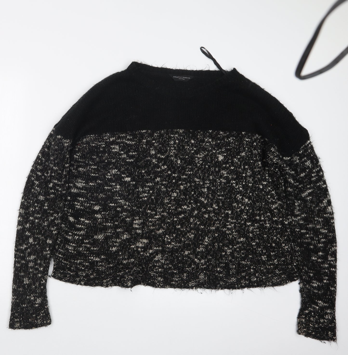 Dorothy Perkins Womens Black  Knit Pullover Jumper Size 16