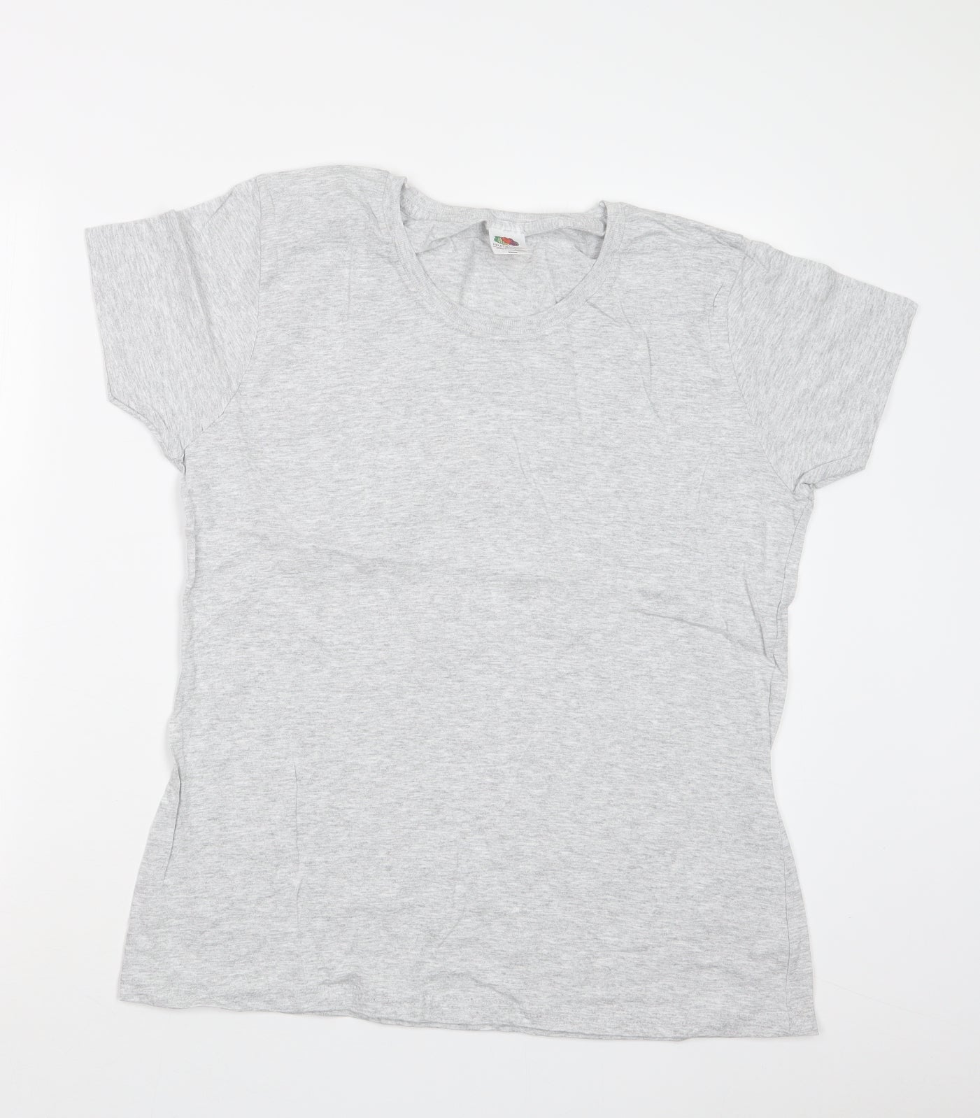 Fruit of the Loom Womens Grey   Basic T-Shirt Size 2XL