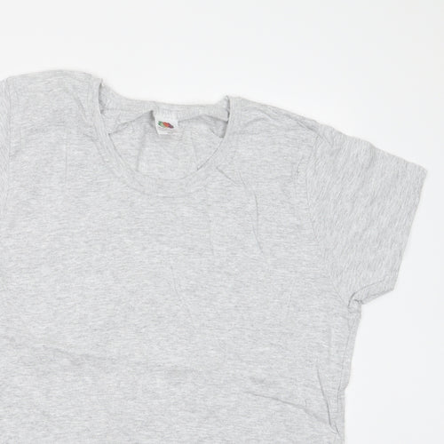 Fruit of the Loom Womens Grey   Basic T-Shirt Size 2XL