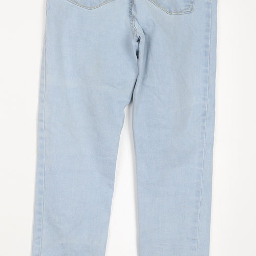 Denim Co. Womens Blue  Denim Straight Jeans Size 6 L25 in