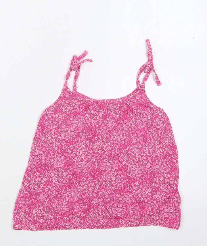 Matalan Girls Pink Geometric  Basic T-Shirt Size 4 Years