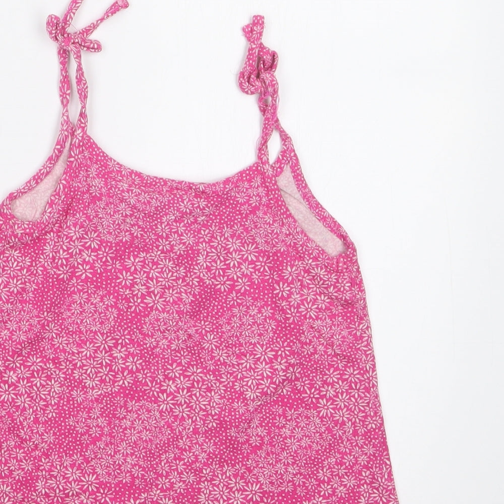 Matalan Girls Pink Geometric  Basic T-Shirt Size 4 Years