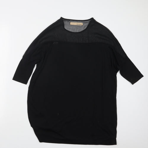 so central Womens Black   Basic T-Shirt Size XS