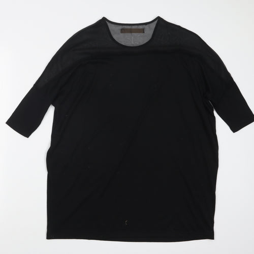 so central Womens Black   Basic T-Shirt Size XS