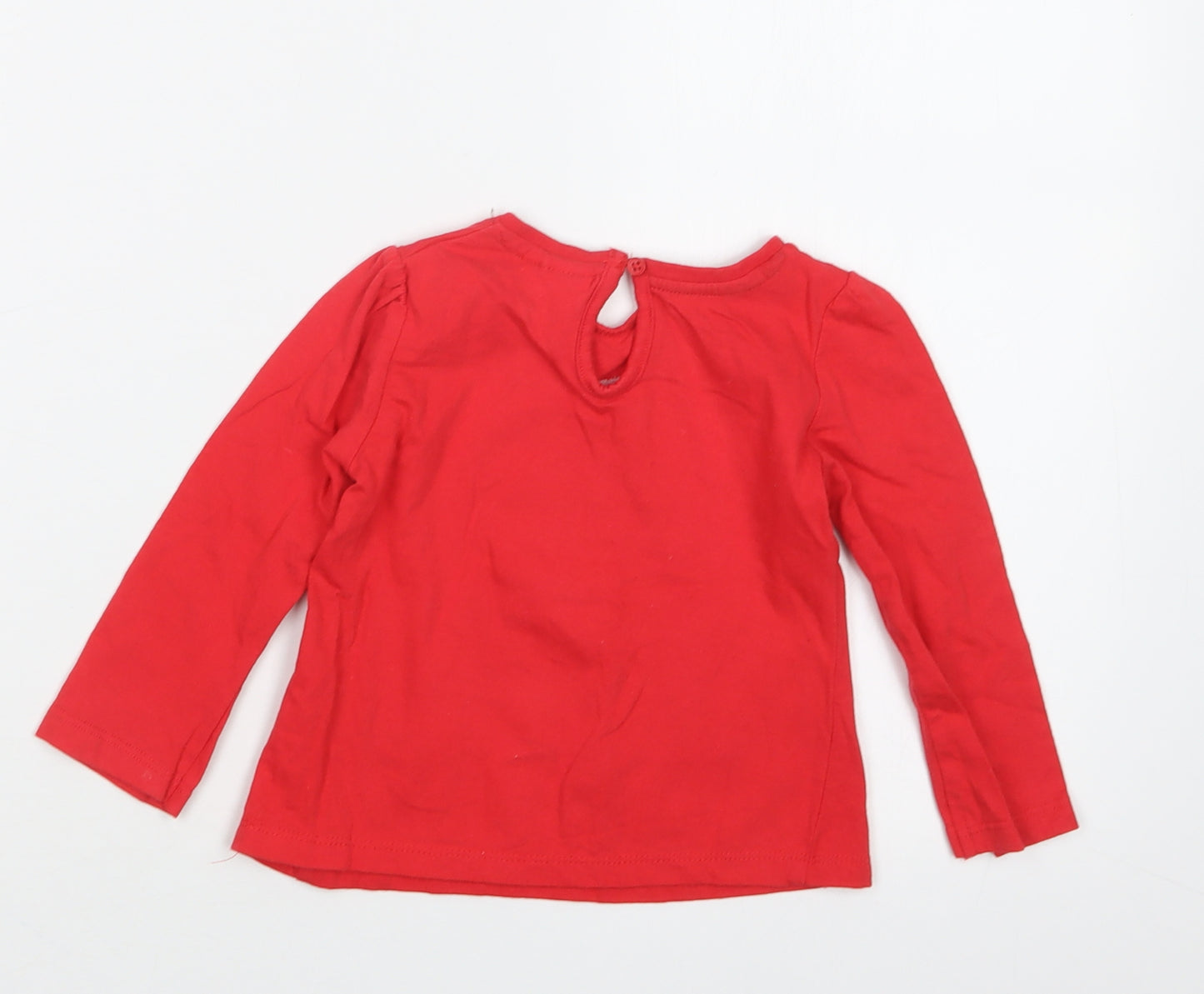 So Cute Girls Red   Basic T-Shirt Size 12-18 Months  - Christmas