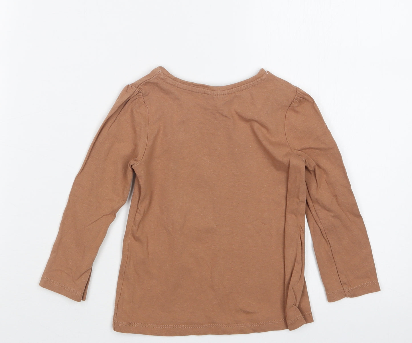 So Cute Girls Beige   Basic T-Shirt Size 12-18 Months