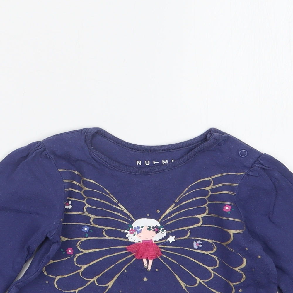 Nutmeg Girls Blue   Basic T-Shirt Size 9-12 Months