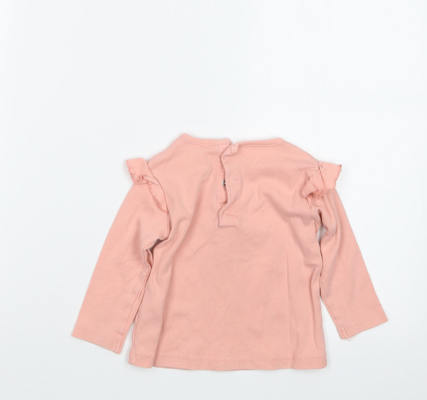 Marks and Spencer Girls Pink   Basic T-Shirt Size 9-12 Months
