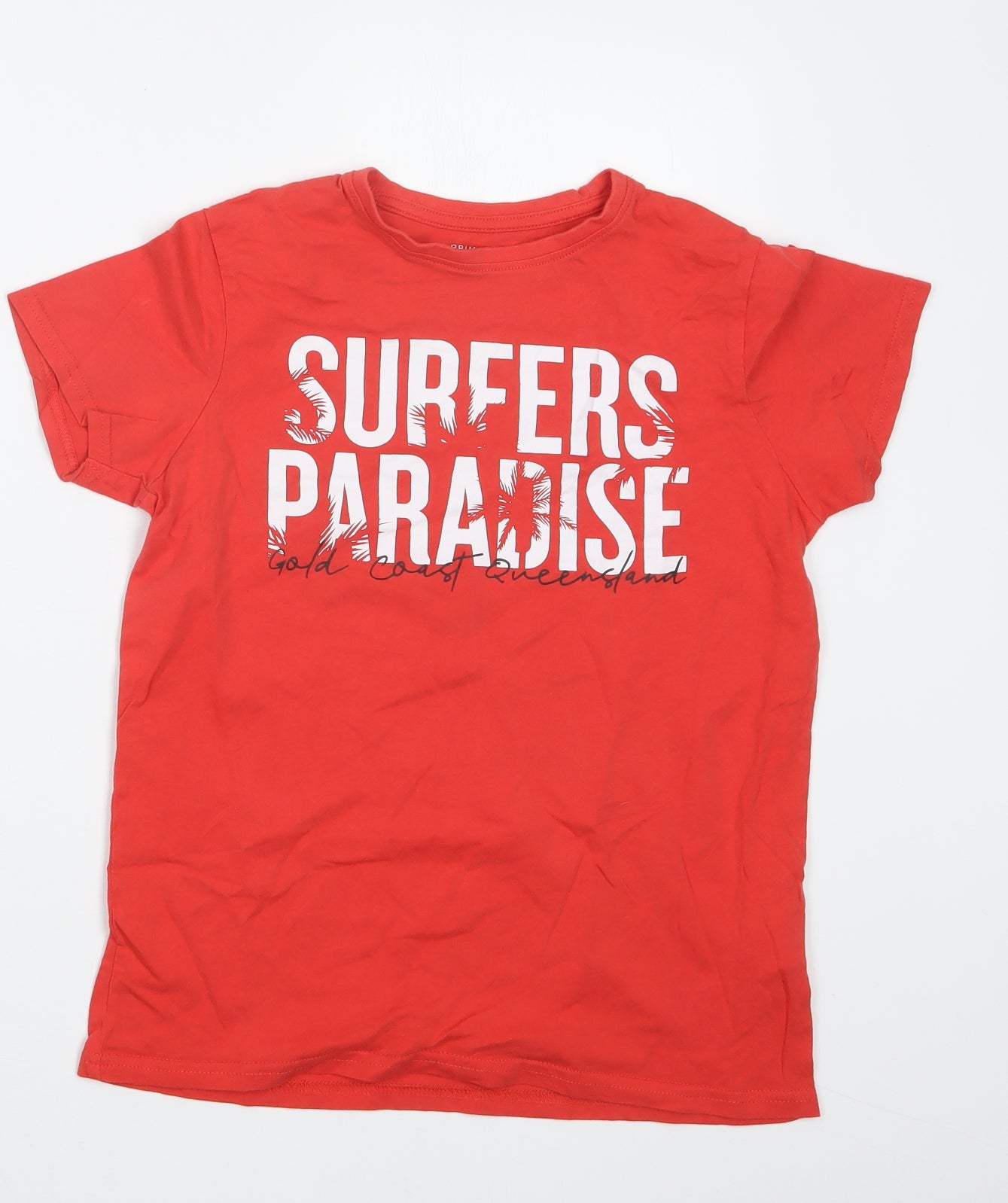 Primark Boys Red   Basic T-Shirt Size 10-11 Years