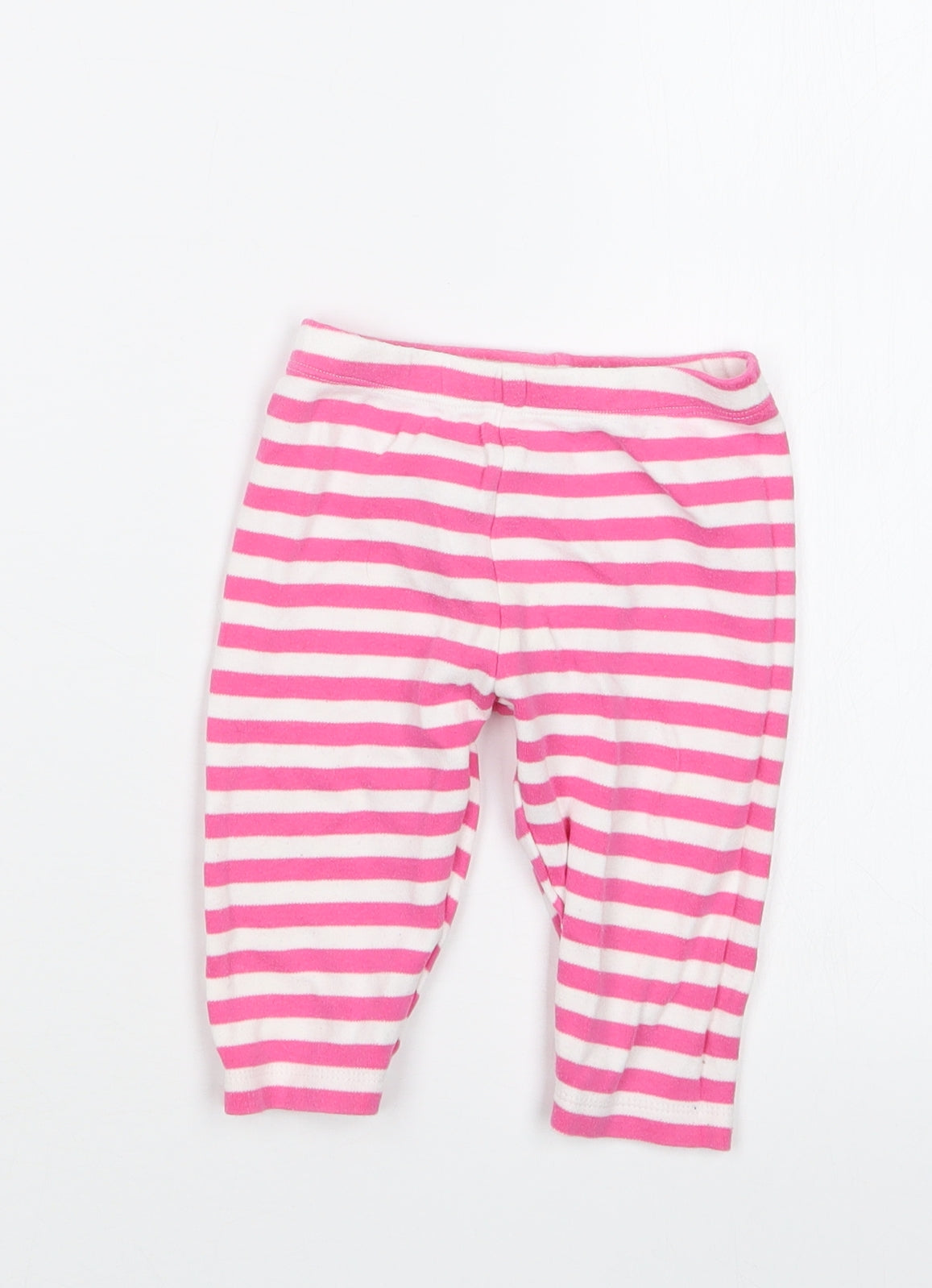 Mothercare Girls Pink Striped  Capri Trousers Size 6-9 Months