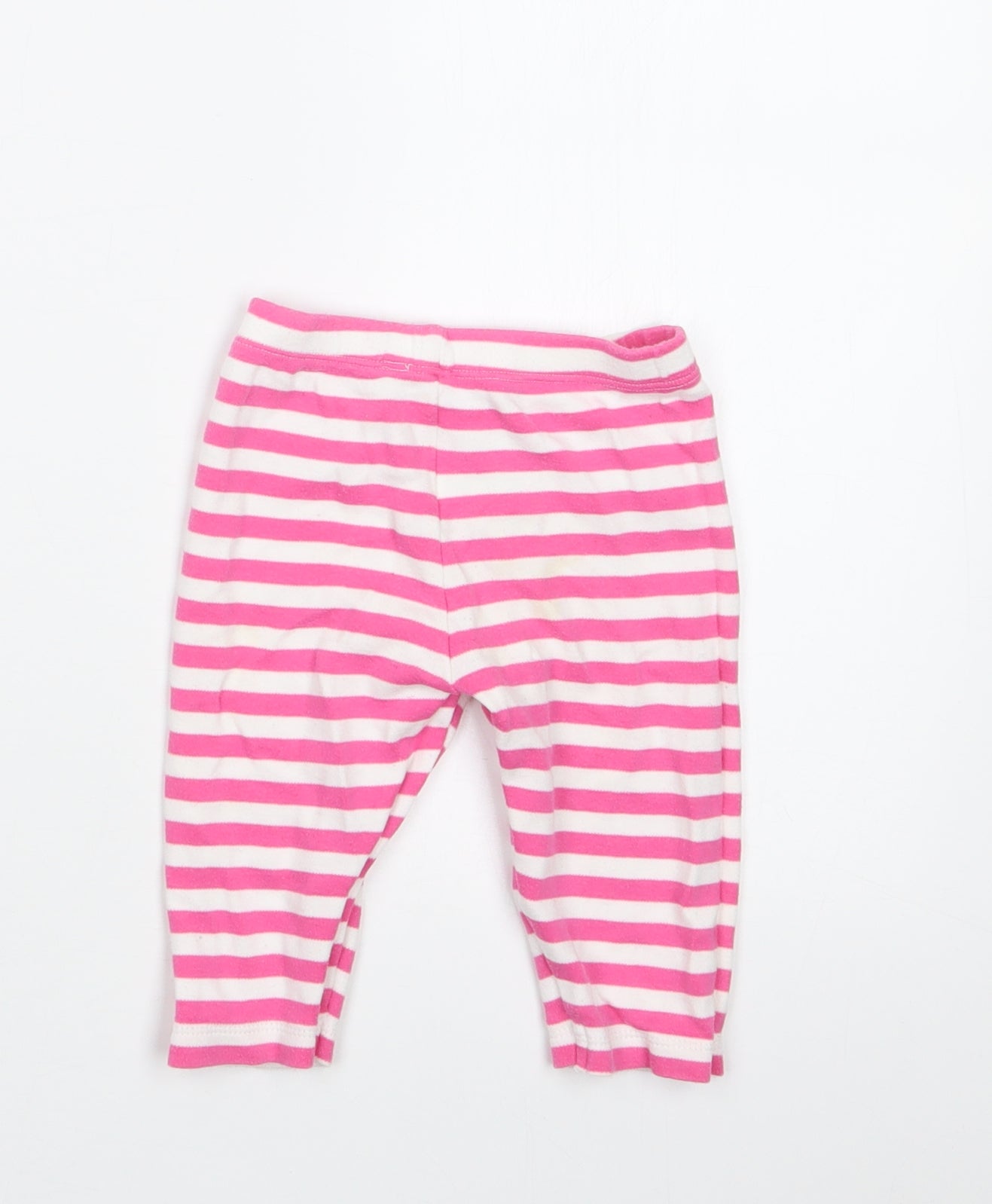 Mothercare Girls Pink Striped  Capri Trousers Size 6-9 Months