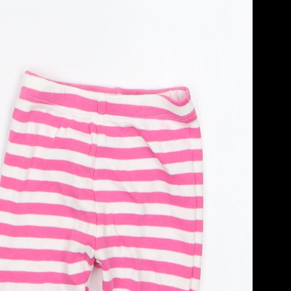 Mothercare Girls Pink Striped  Capri Trousers Size 6-9 Months