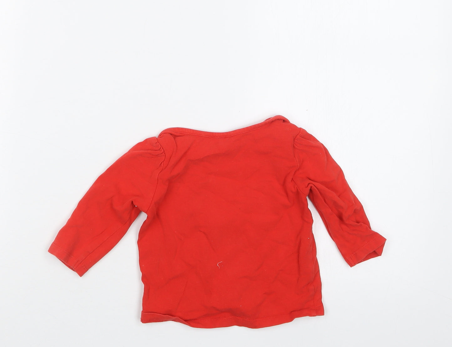 Mini Club Girls Red   Basic T-Shirt Size 3-6 Months