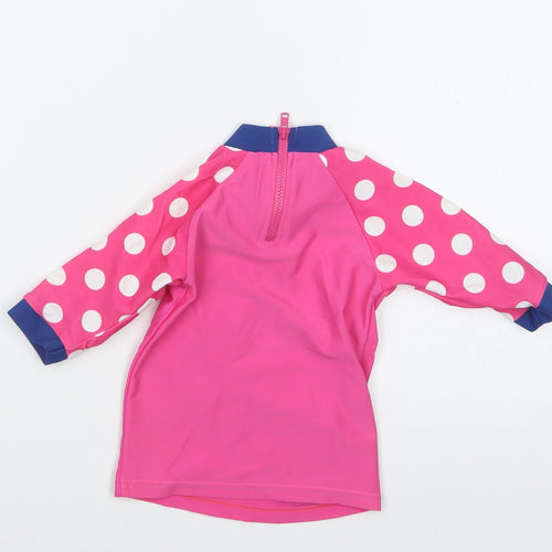 Marks and Spencer Girls Pink Geometric  Basic T-Shirt Size 6-9 Months  - Swimming
