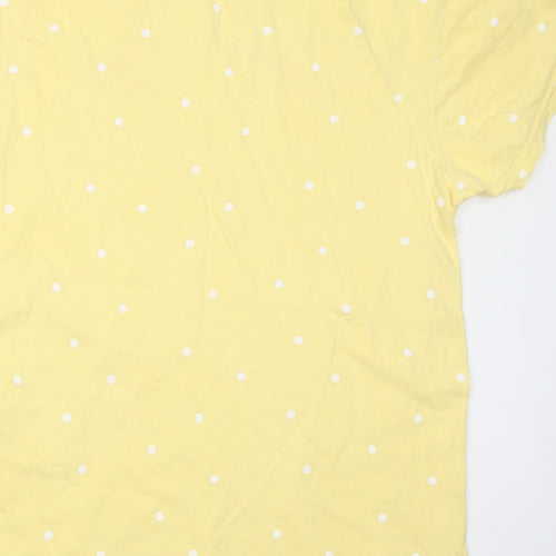 Primark Womens Yellow Geometric  Top Pyjama Top Size 10