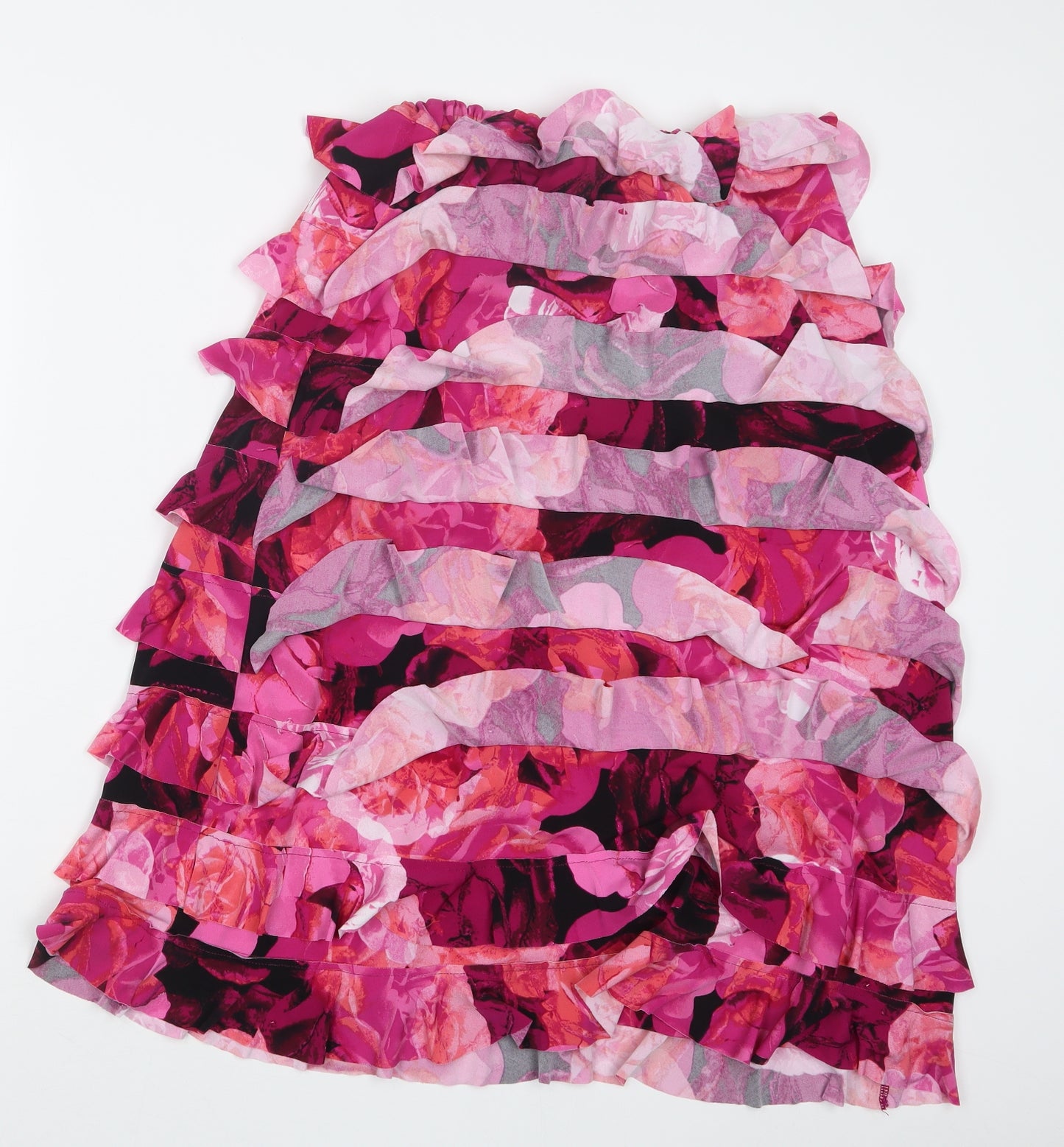 Roman Womens Pink Geometric  A-Line Skirt Size 18