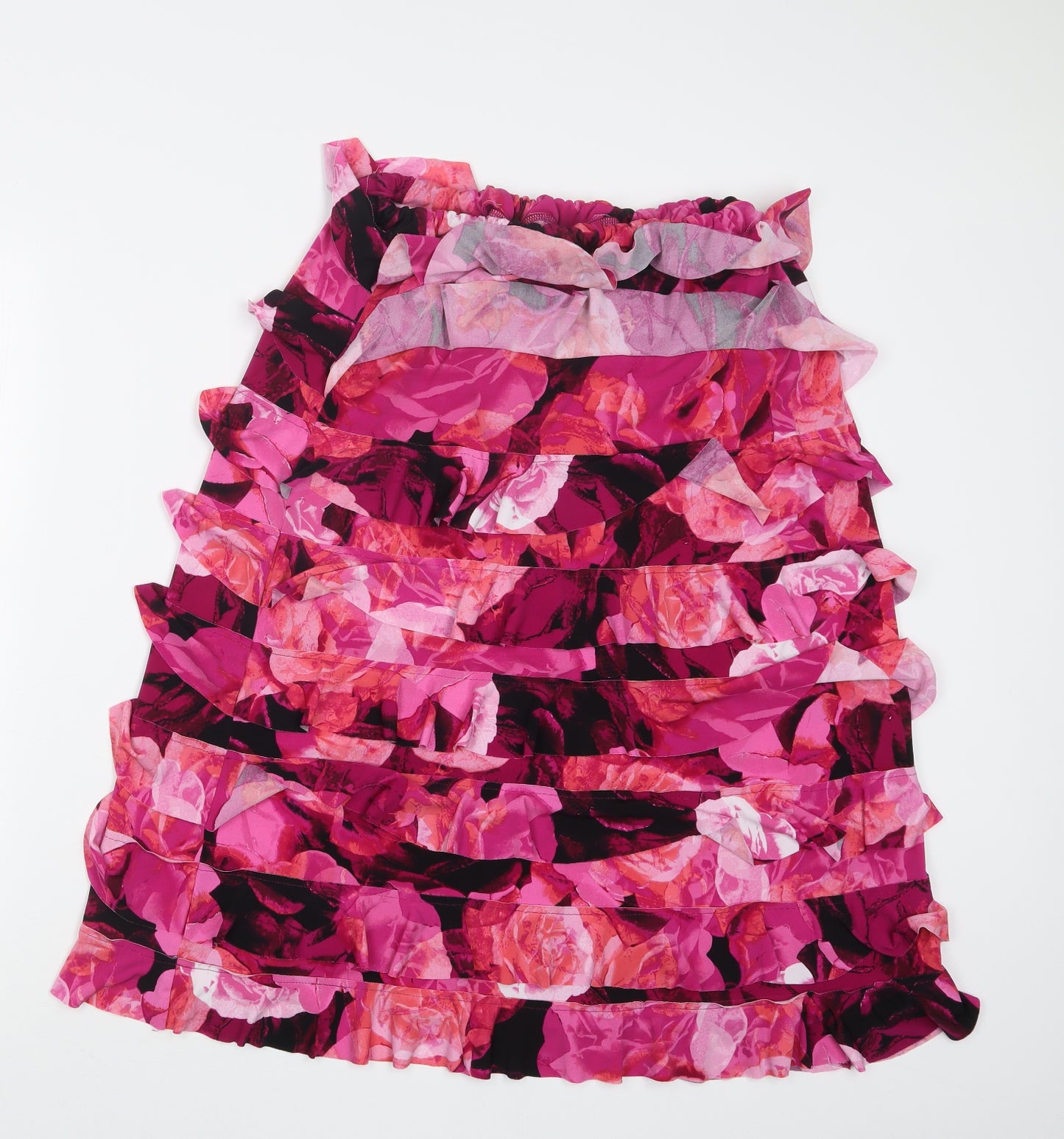 Roman Womens Pink Geometric  A-Line Skirt Size 18