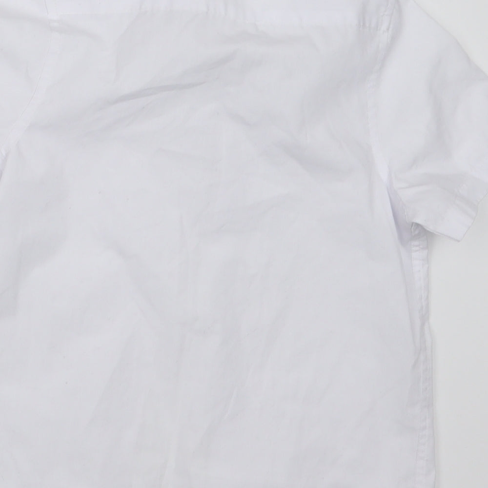 Marks and Spencer Boys White   Basic Button-Up Size 5-6 Years