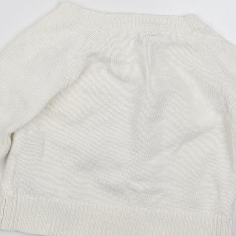 Gap Girls White  Knit Pullover Jumper Size 2 Years