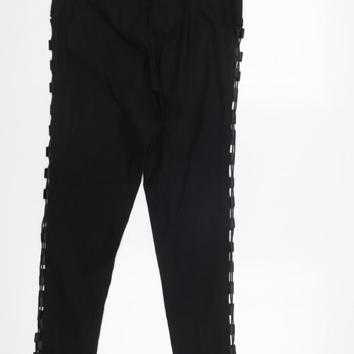PRETTYLITTLETHING Womens Black   Trousers  Size 10 L28.5 in