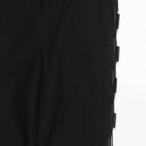 PRETTYLITTLETHING Womens Black   Trousers  Size 10 L28.5 in