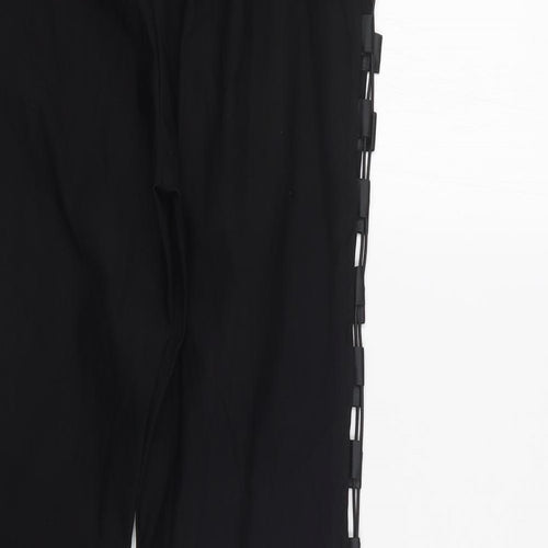 PRETTYLITTLETHING Womens Black   Trousers  Size 10 L28.5 in
