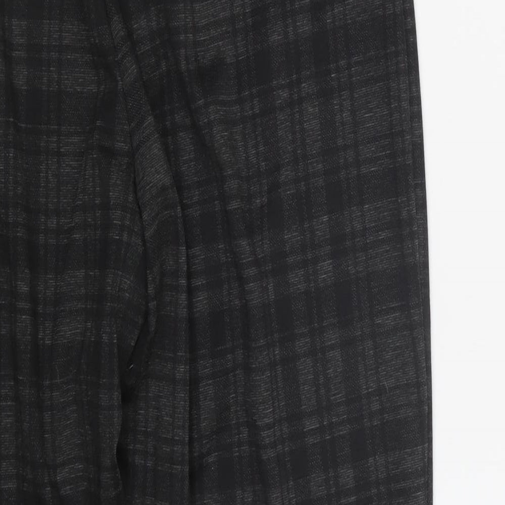 Pep&Co Womens Black Check  Trousers  Size 16 L27 in