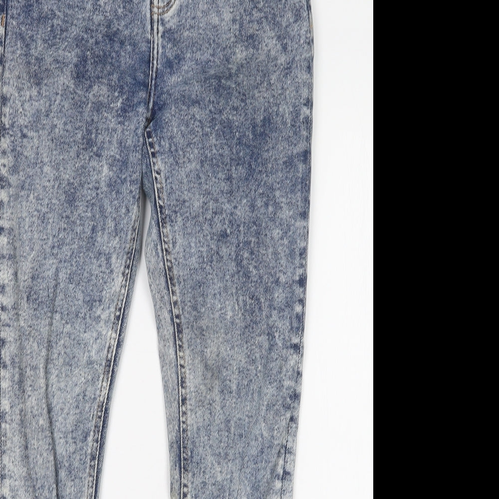 Denim Co. Womens Blue  Denim Straight Jeans Size 10 L27 in