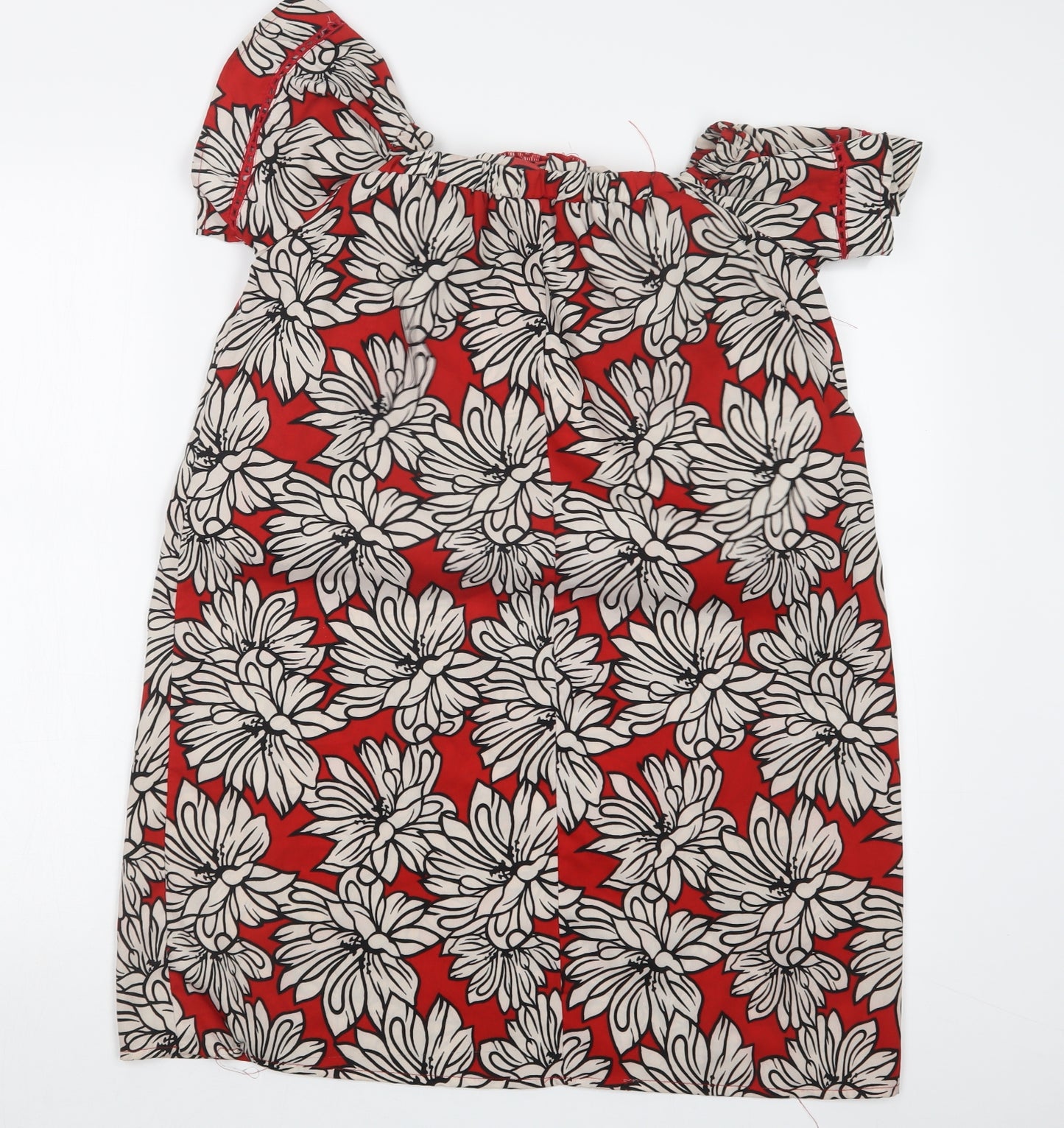 Primark Womens Red Floral  Basic T-Shirt Size 10