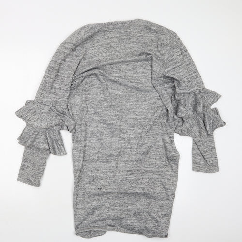 New Look Womens Grey  Knit Cardigan Jumper Size S