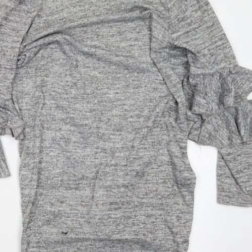 New Look Womens Grey  Knit Cardigan Jumper Size S