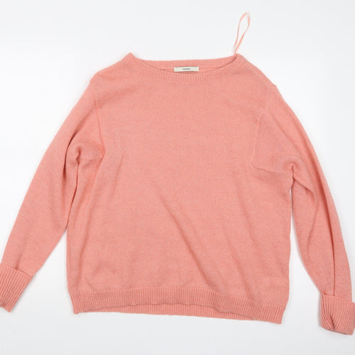 George Womens Pink  Knit Pullover Jumper Size 10