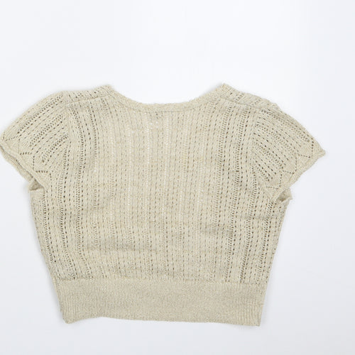 New Look Womens Beige  Knit Cardigan Jumper Size 10