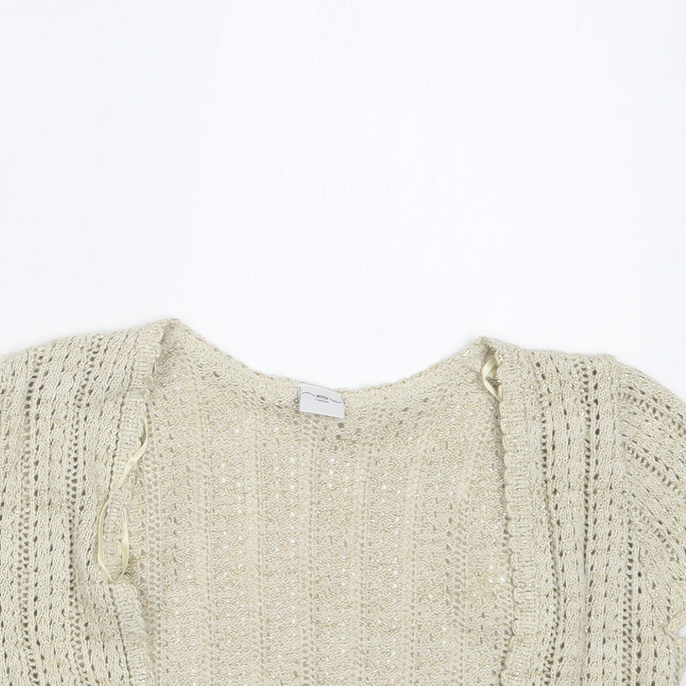 New Look Womens Beige  Knit Cardigan Jumper Size 10