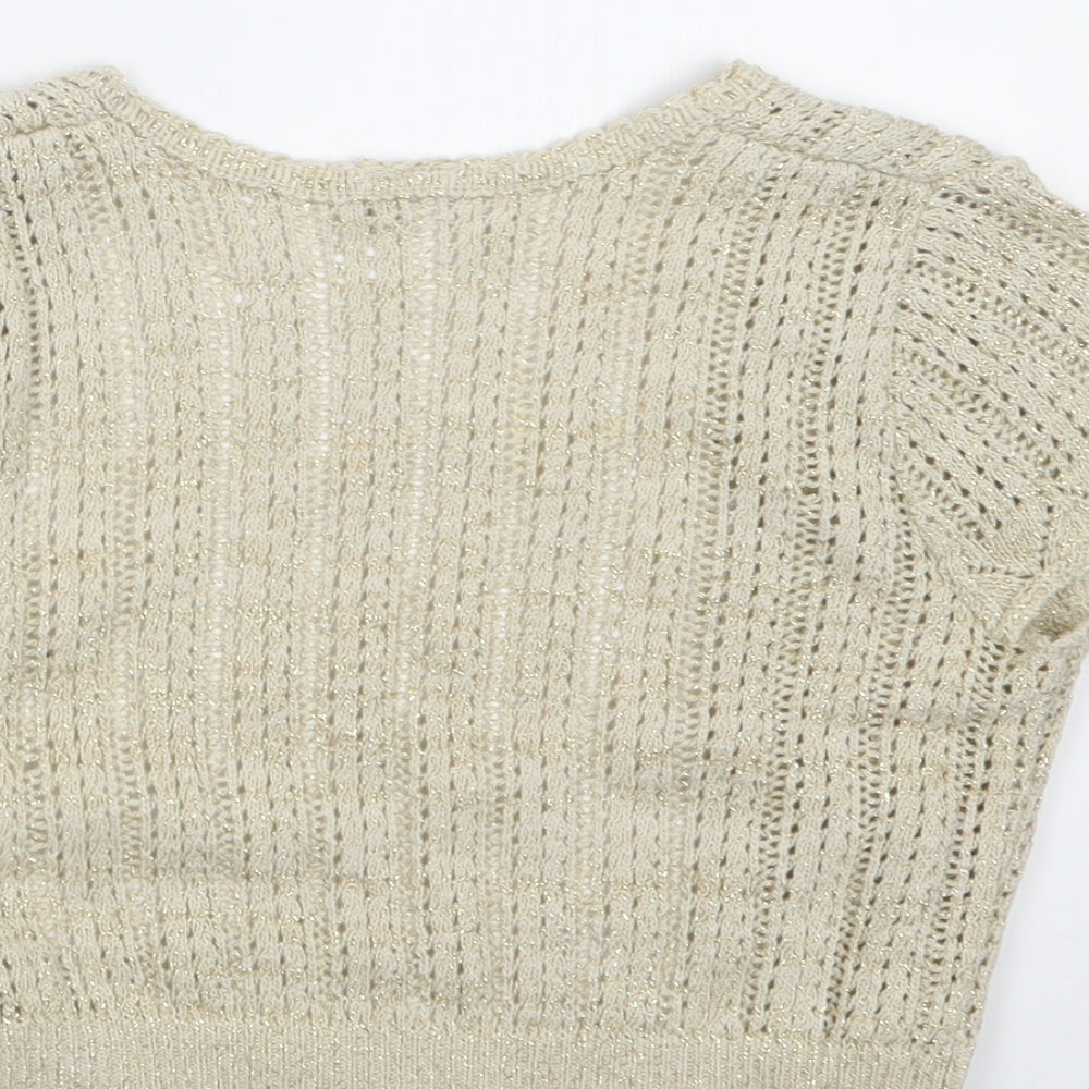 New Look Womens Beige  Knit Cardigan Jumper Size 10