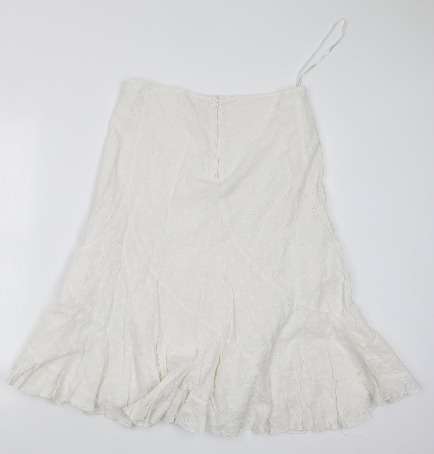 New Look Womens White   A-Line Skirt Size 8