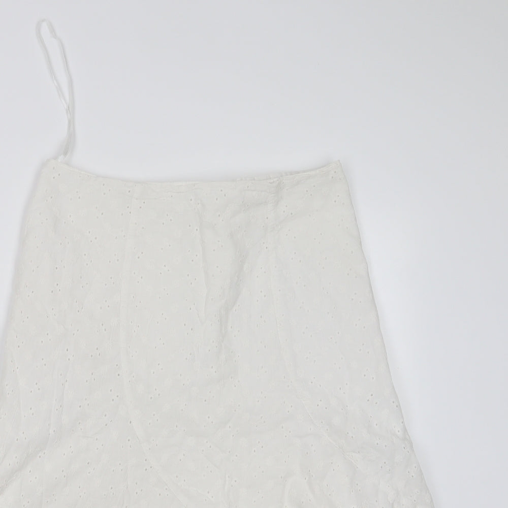 New Look Womens White   A-Line Skirt Size 8