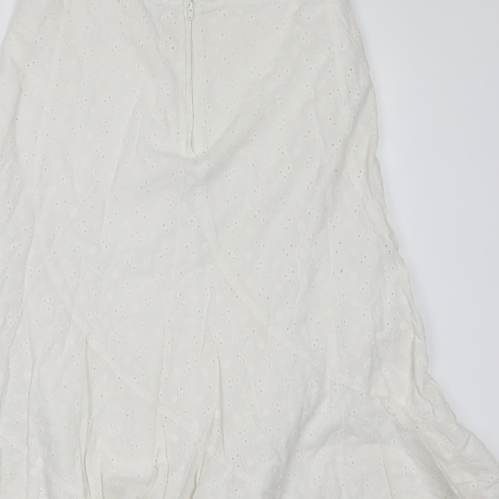 New Look Womens White   A-Line Skirt Size 8