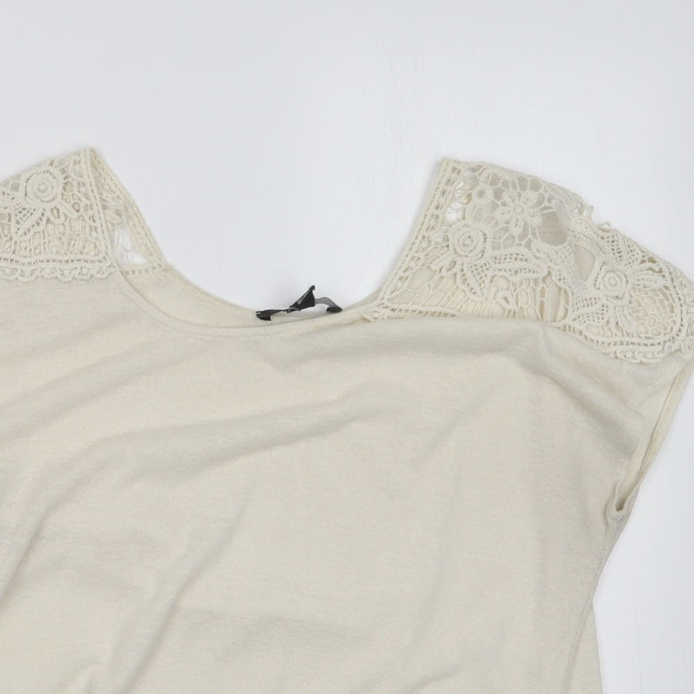 Atmosphere Womens Beige   Basic T-Shirt Size 10