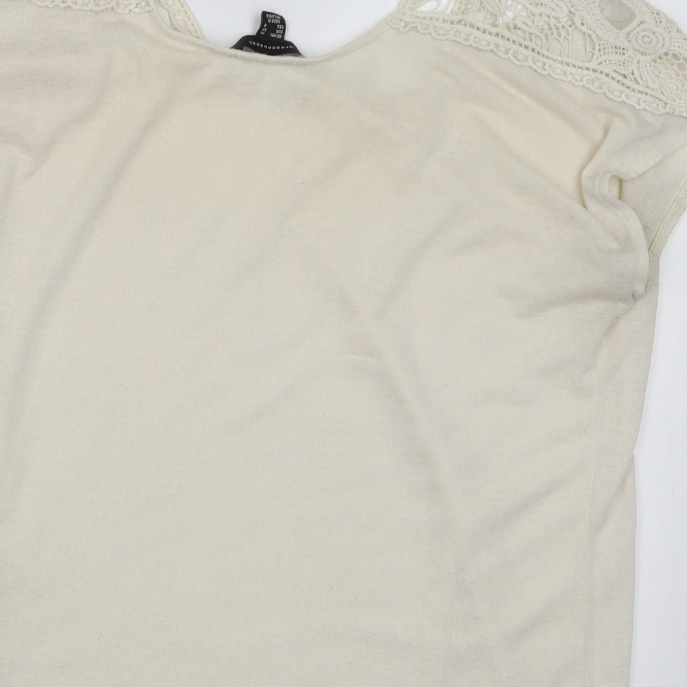 Atmosphere Womens Beige   Basic T-Shirt Size 10
